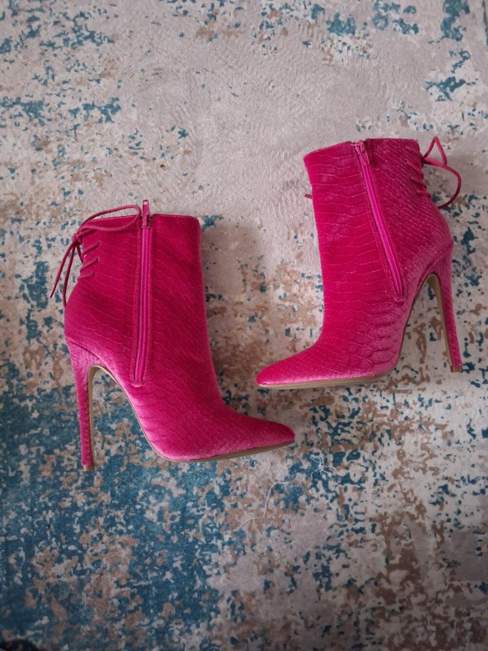 Hot Pink Ankle Boots